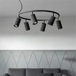Donna Circle chandelier Nordic ring rotatable spot light Dinning Room Hanging Lights Kitchen Island decoration aesthetic light