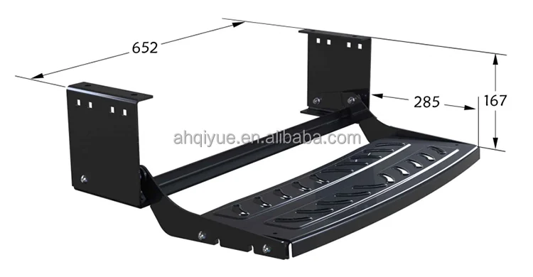 Black Aluminum Rv Entry Step Folding Step With Load Capacity For RVs Trailers