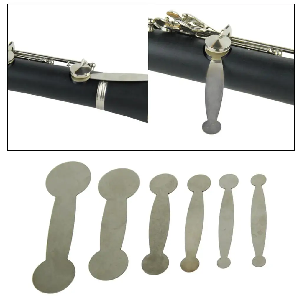 Juego de herramientas de reparación de almohadillas para clarinete de acero inoxidable, accesorio ajustable para nivelación de botones para servicio de clarinete, oboe y fagot