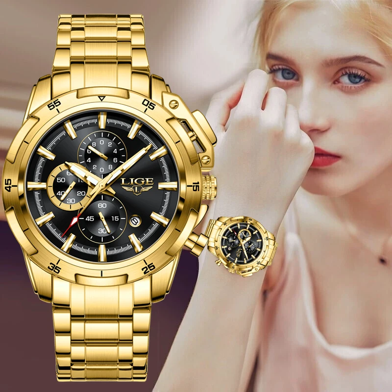 LIGE Watch For Women Fashion Watches Ladies Creative Steel Women\'s Bracelet Watches Female Waterproof Clock Relogio Feminino+BOX