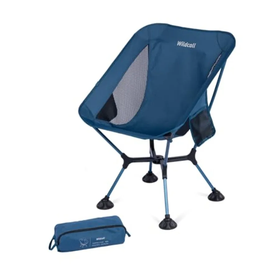 

Lightweight Folding Camping Chair Quick Setup Frame Beach Chair Compact Backpacking Chair with Anti-Sink Feet