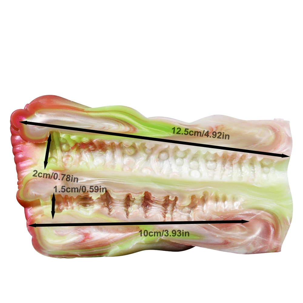 GEEBA 2in1 Artificial Horse Vagina Anal Silicone Pocket Pussy Stroker Throughout Male Masturbator Sex Toys for Men Penis Onahole