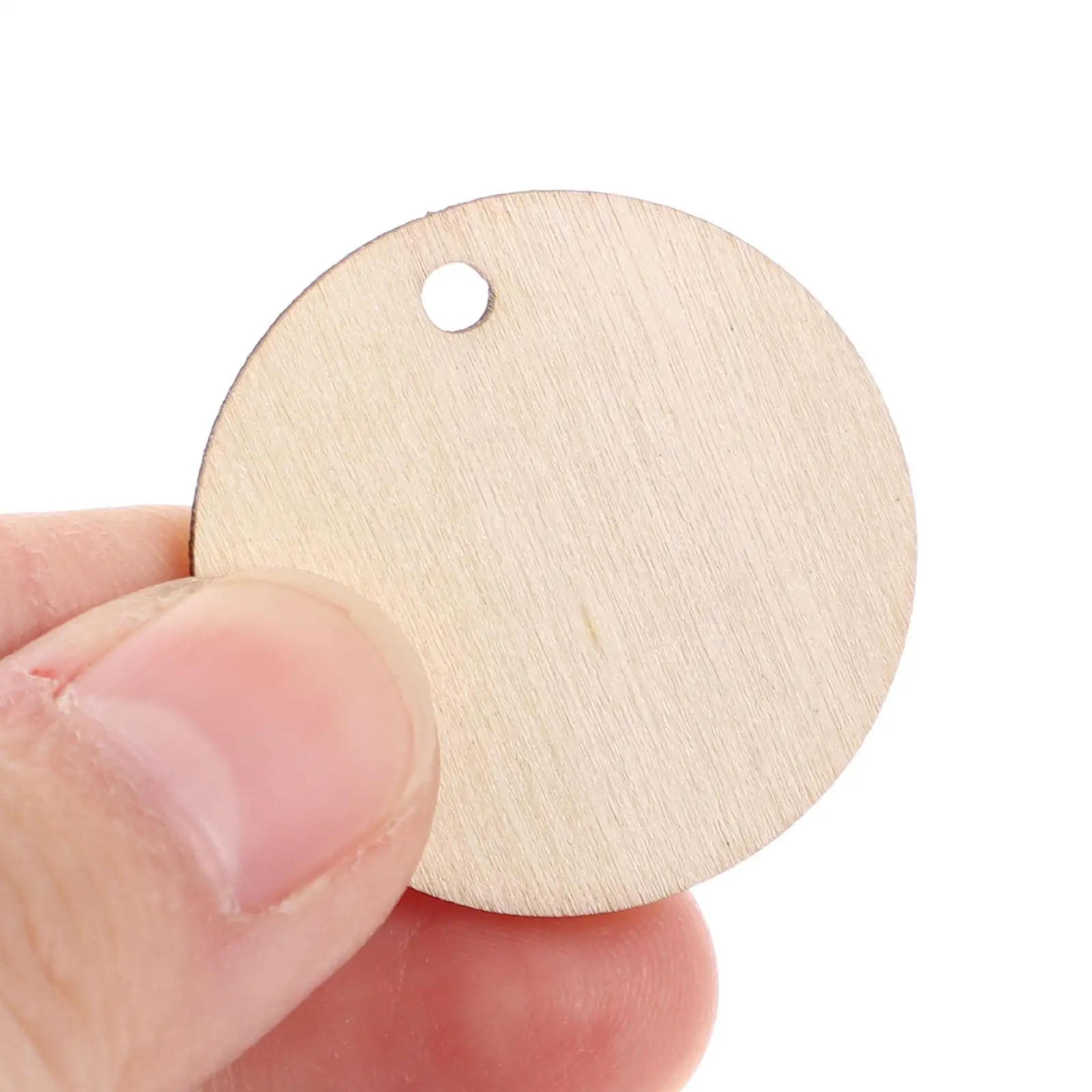 

50 Pcs Slice Unfinished Round Wooden Slice For Craft Hole Craft DIY Sewing Tools Accessories Art Project Home Decor