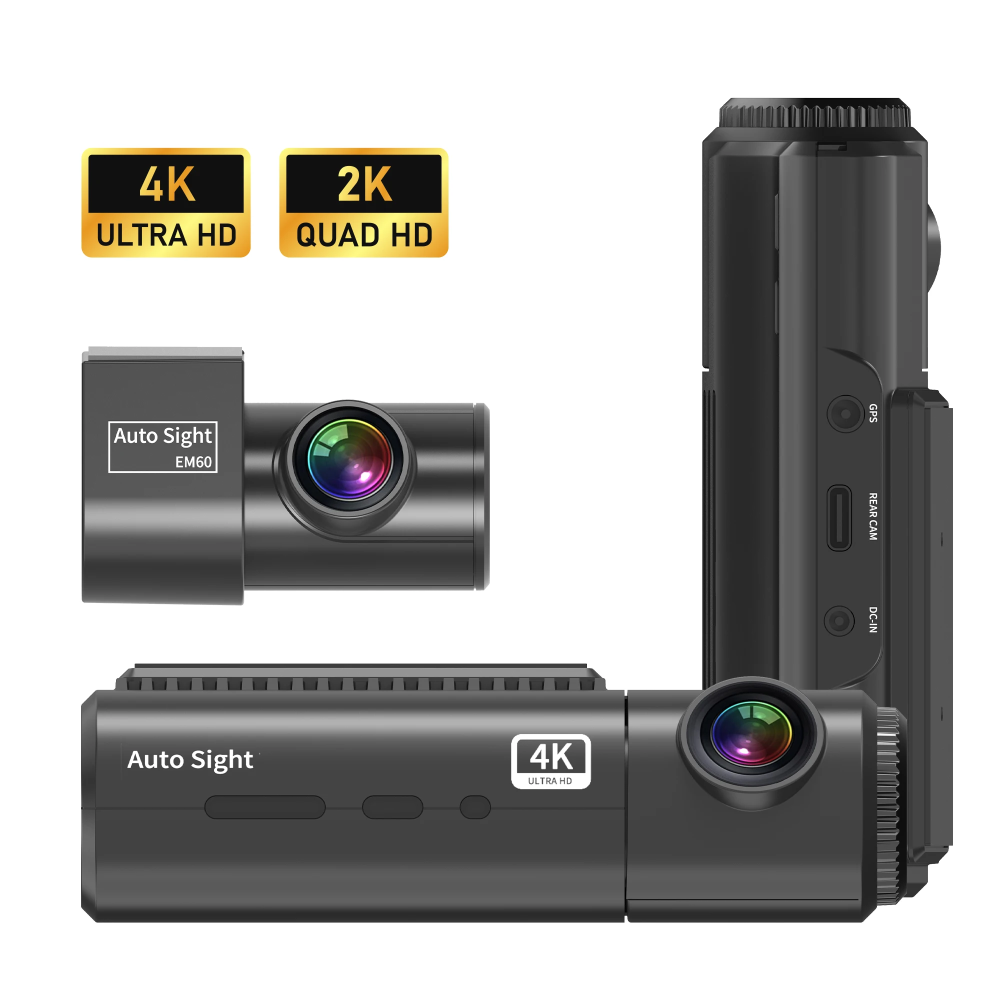 2024 New Design Dash Cam 4K Real HDR 4K Sony Starvis 2 Sensor Front and Rear Dual Dash Camera with GPS