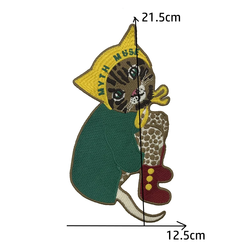 Cute and Fashionable Embroidered Angel Cat Patches for Clothing Sew on Patch Cartoon Badge Stripe Garment Accessory