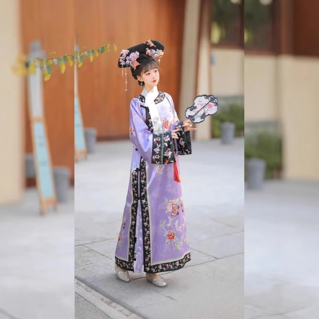 Palace Style Hanfu Chinese Qing Dynasty Princess Daily Gorgeous Clothes Hanfu Women Vintage Traditional Clothing view 4