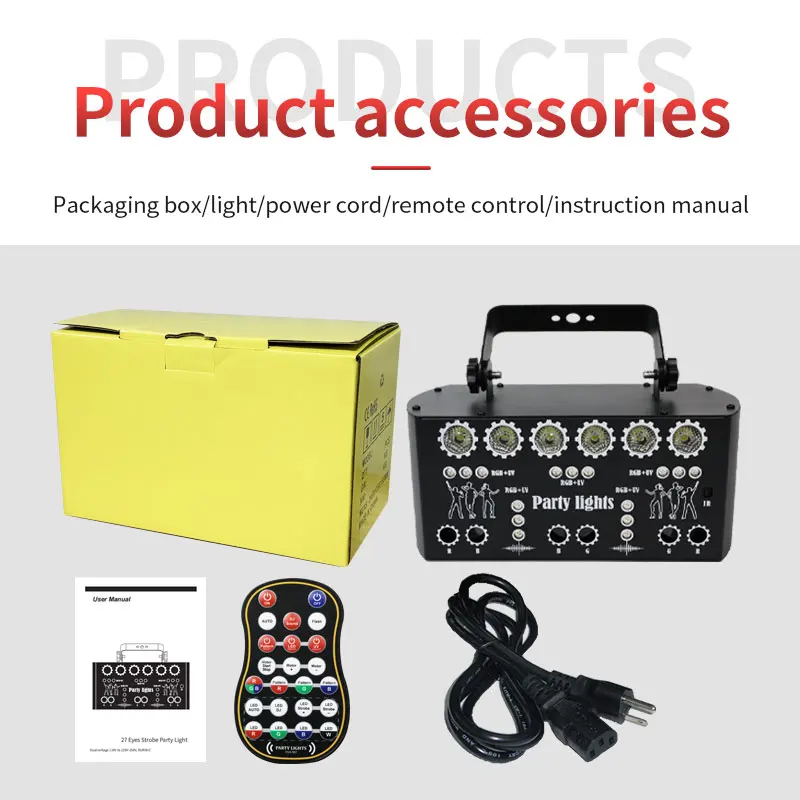 YSH US PLUG UV Upgraded Projector Starry Sky Pattern Beam Radium Spotlight Disco Ball Applicable To Halloween House Party Lights