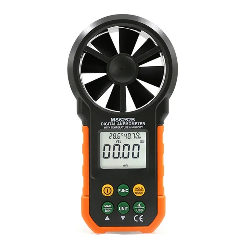 Digital Anemometer Handheld High Precision Air Meter Temperature and Humidity Test Instrument PM6252B/A