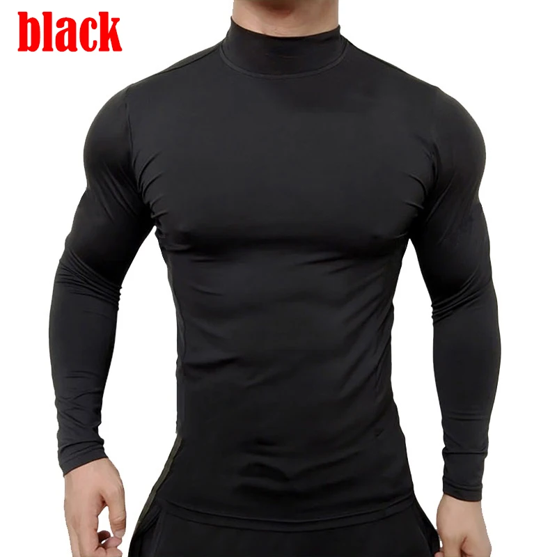 Fitness T-shirt Men Long Sleeve Training Shirts Running Compression Skinny Tops Sweaters For Men