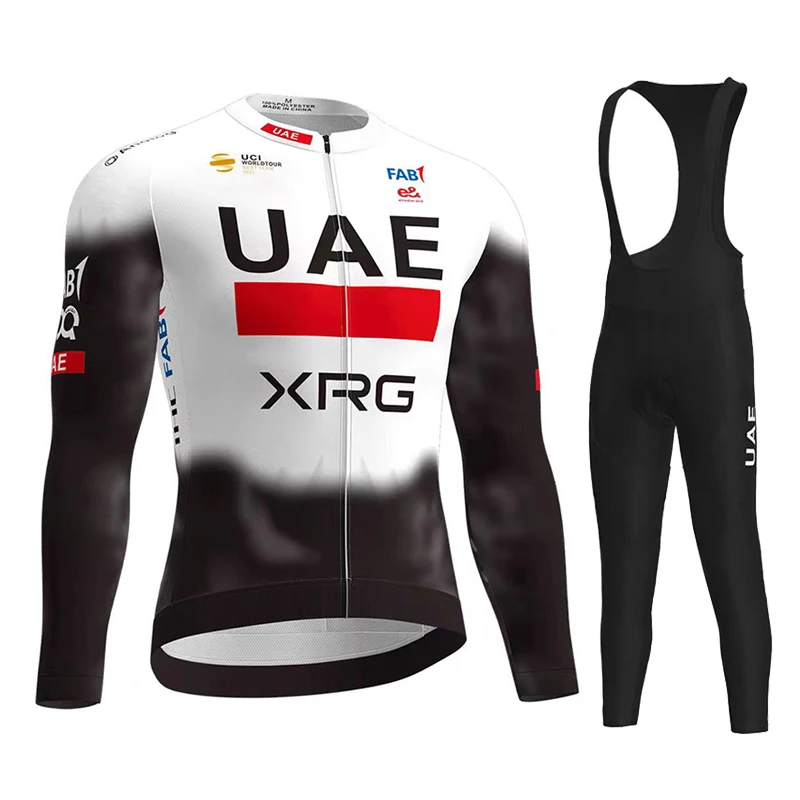 

New Cycling Clothing UAE Team Cycling Jersey Set Long Sleeves Summer Road Bike Maillot Ropa Ciclismo Breathable Bicycle T-shirt