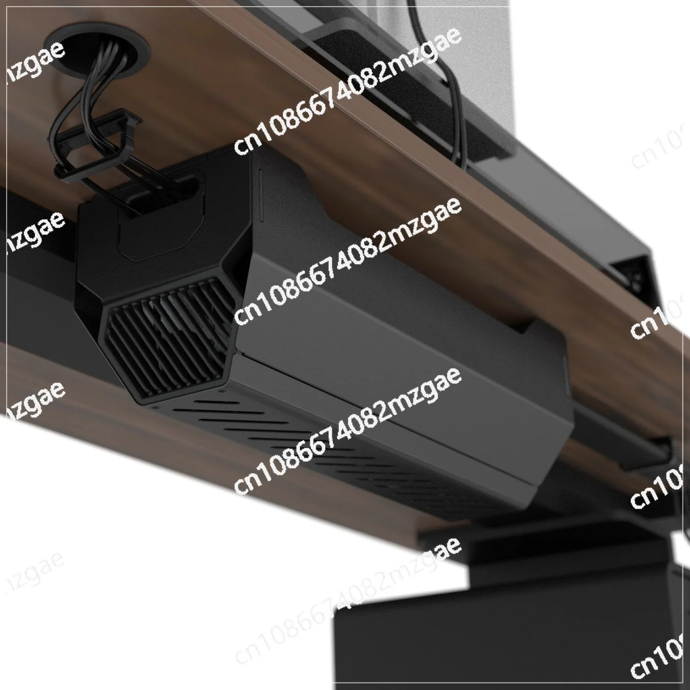 Under the table cable box No punching wire power strip storage rack Trailing board Hidden wiring Computer desk cable manager