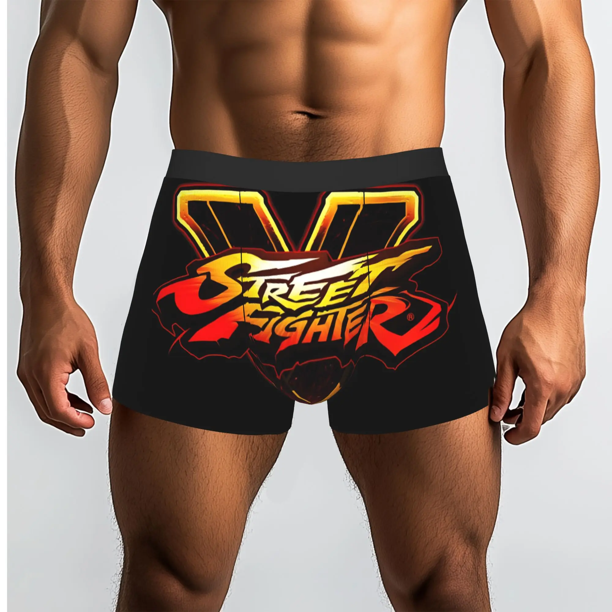 Street Fighter V  Street Fighter Underpants Breathbale Panties Men's Underwear Print Shorts Boxer Briefs