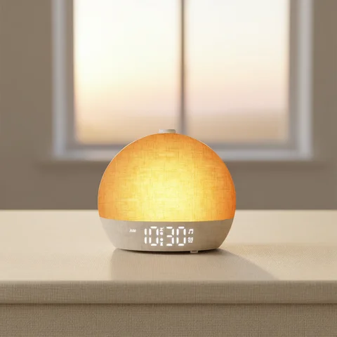Despertar luz nascer do sol despertador temporizador 30 ruído branco máquina de som regulável rgb luzes da noite sleep aid snooze ideal para presente