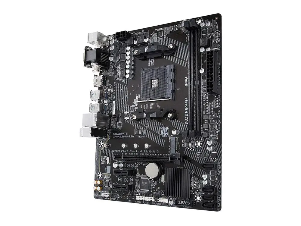 Used Gigabyte GA A320M S2H Motherboard AMD Socket LGA 1151 DDR4 USB3.0 SATA3.0 VGA+DVI+HDMI