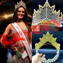 Levery Miss International Canada Crown Wedding Dress Hair Jewelry Pageant Headdress