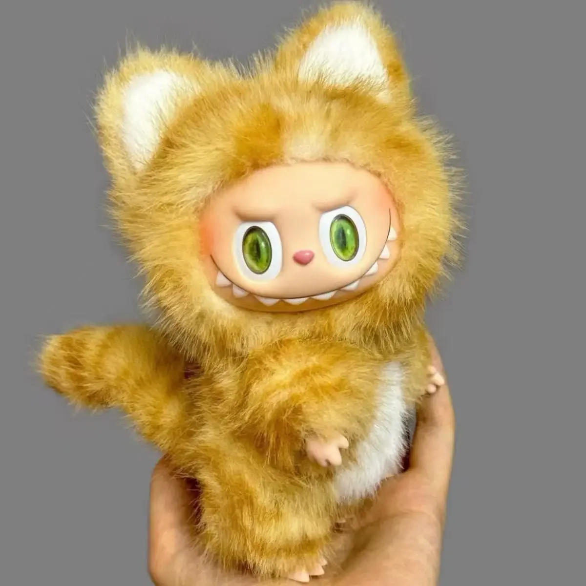 17cm 라부부 귀여운 고양이 인형 피규어 스탠딩 포즈 펜던트 고품질 만화 선물 1세대 액세서리