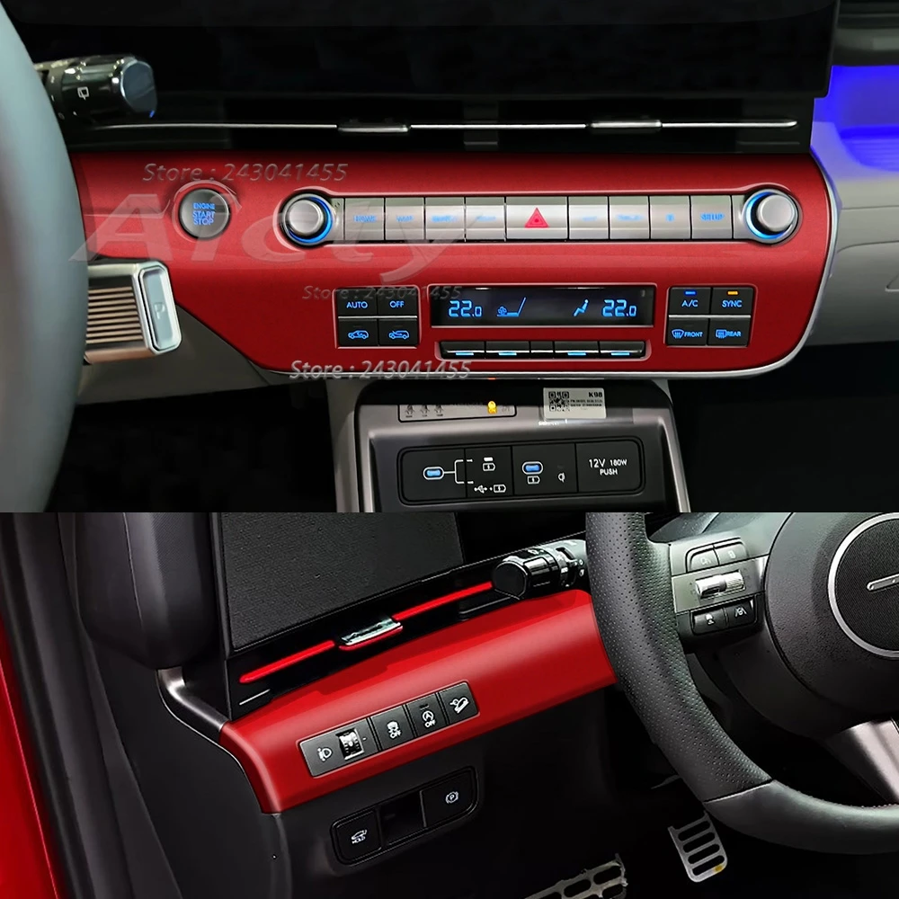 

For Hyundai KONA 2024 2025 ABS Headlight Switch Button Cover Trim Dashboard Control Panel Sticker Decoration Accessories