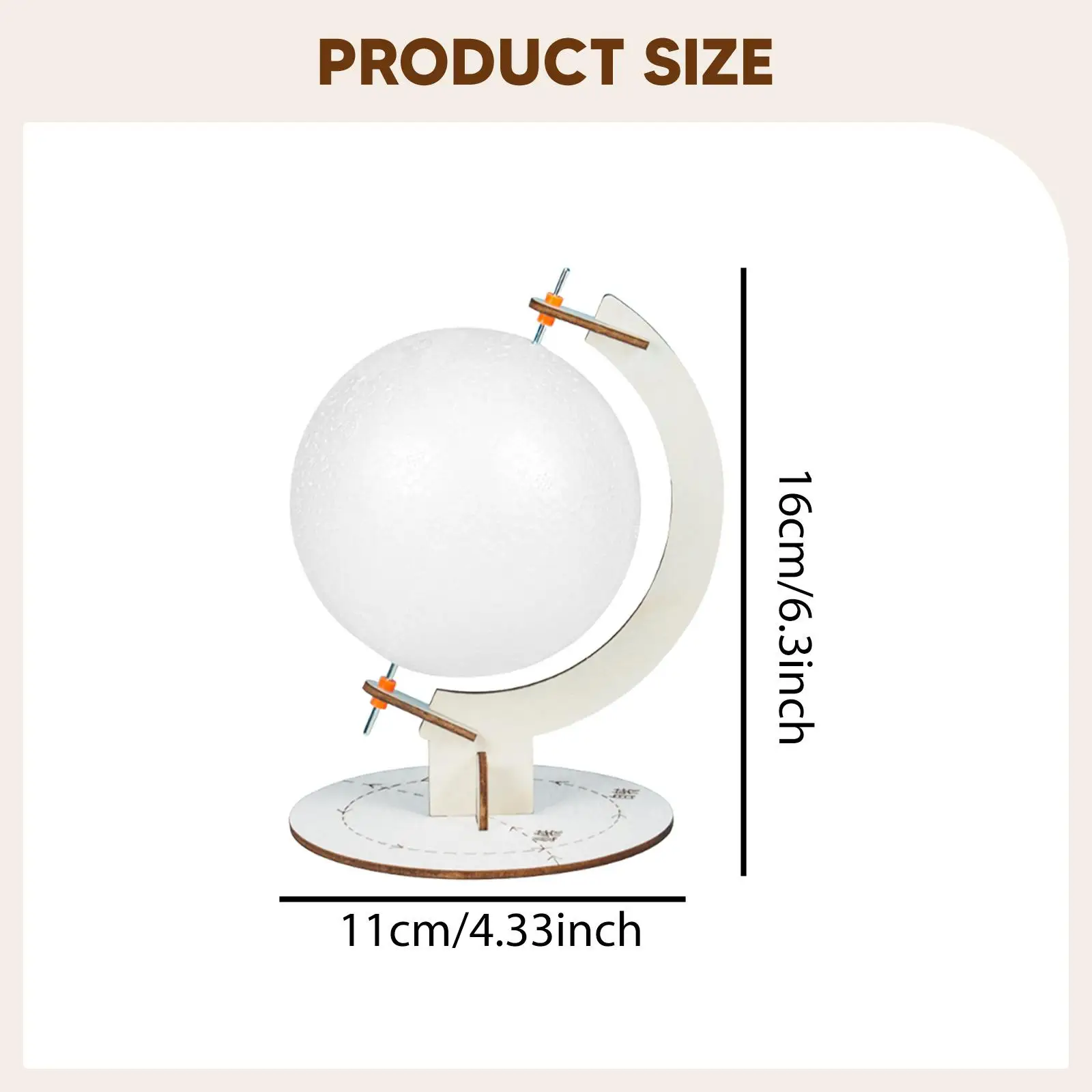 DIY Earth Model Kit Compact Travel Develop Creativity Craft DIY Science Experiment Foam Ball Educational Toy Earth Model Project