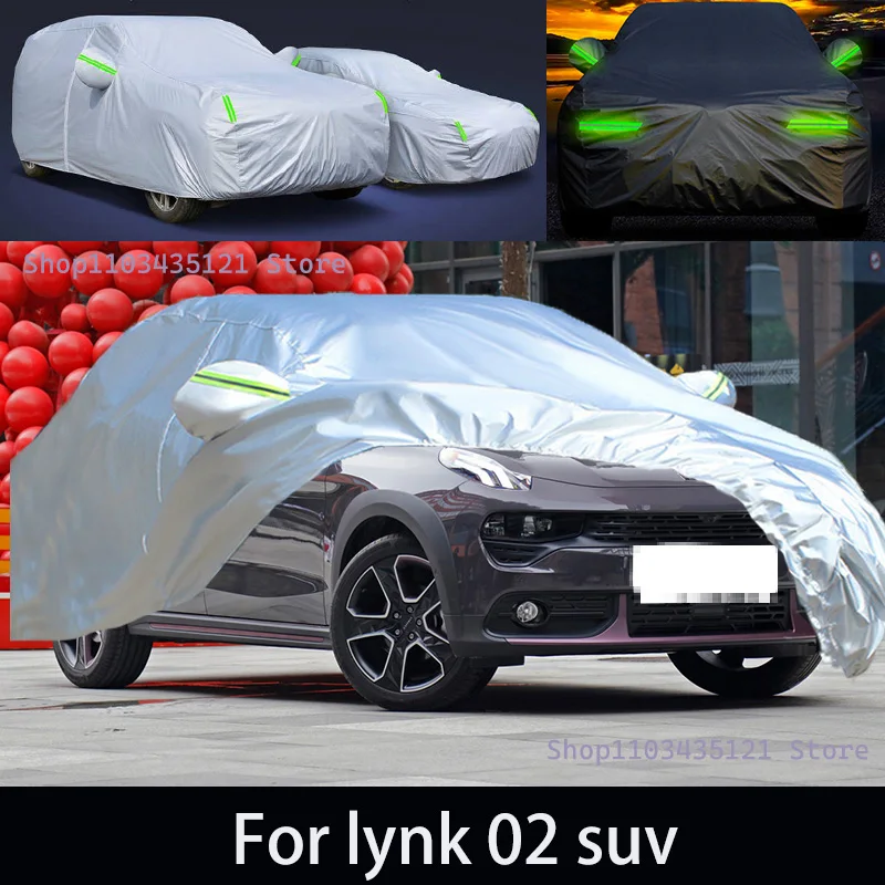 

For lynk 02 suv Outdoor Protection Full Car Covers Snow Cover Sunshade Waterproof Dustproof Exterior Car accessories