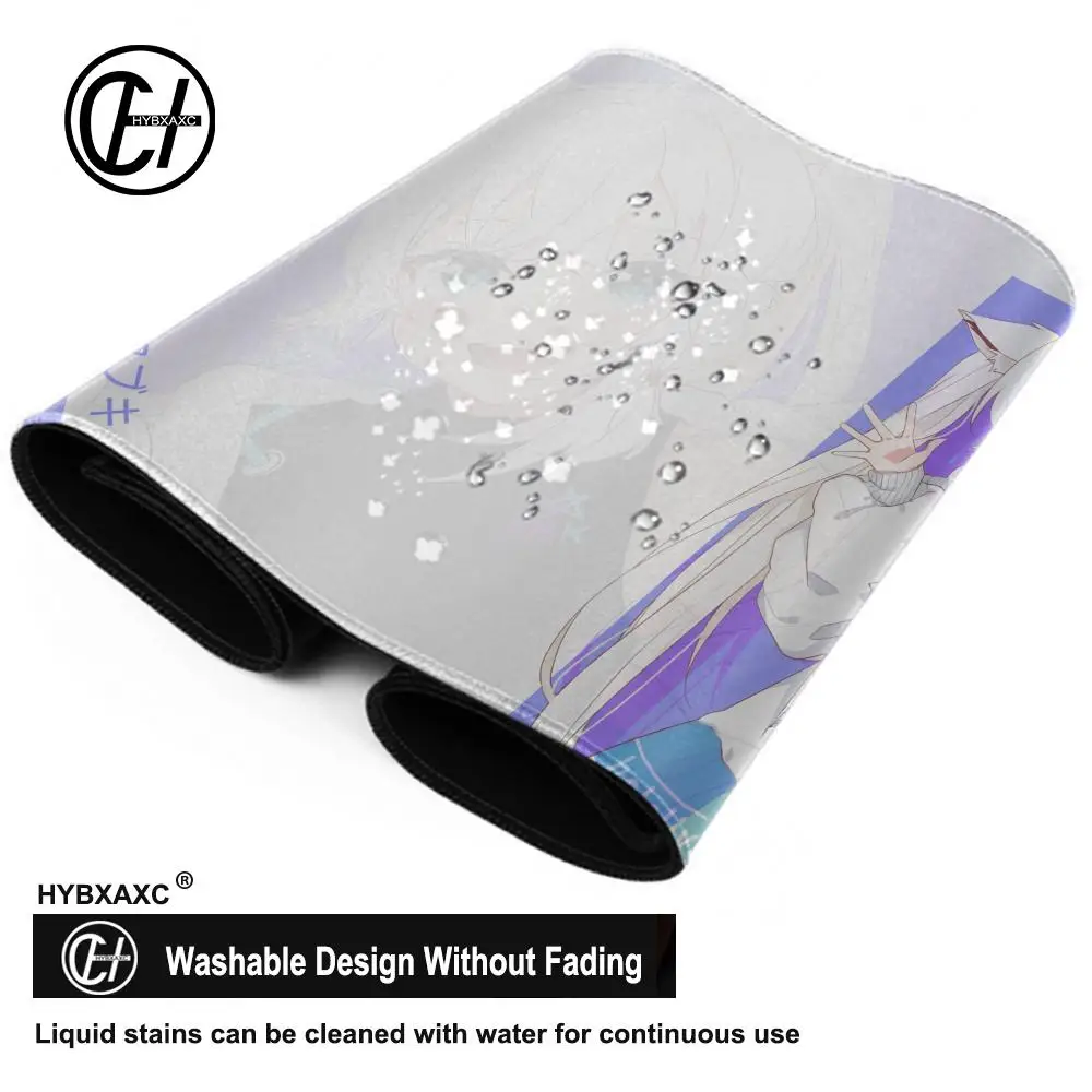 Gaming 1200x600 Mouse Pad Hololive Shirakami Fubuki Custom Keyboard Pad Desk Mat Laptop Soft Anti-slip Table Mat Mousepad
