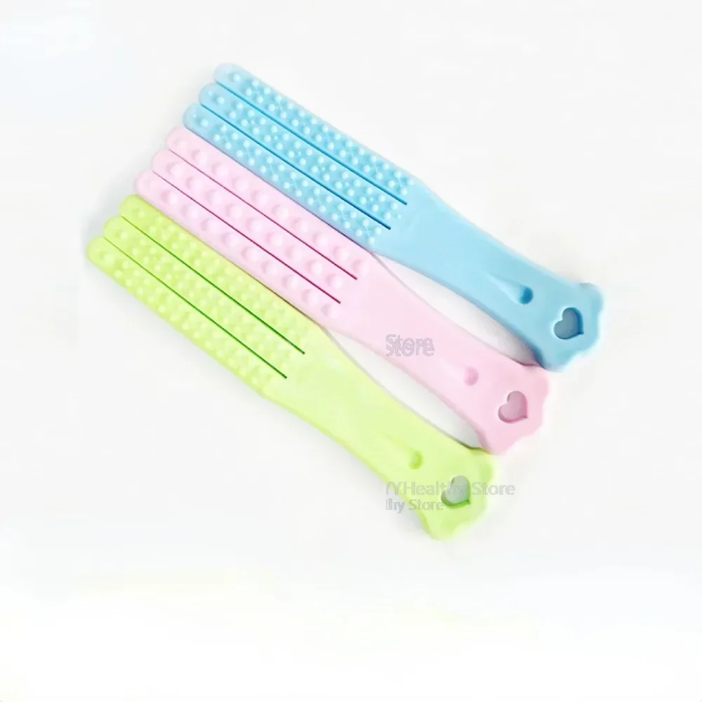 مساج Massage Stick Silicone Guasha Three Fingered Racket Massage Tools Meridian Clapping Stick Body Relaxation Massager 마사지