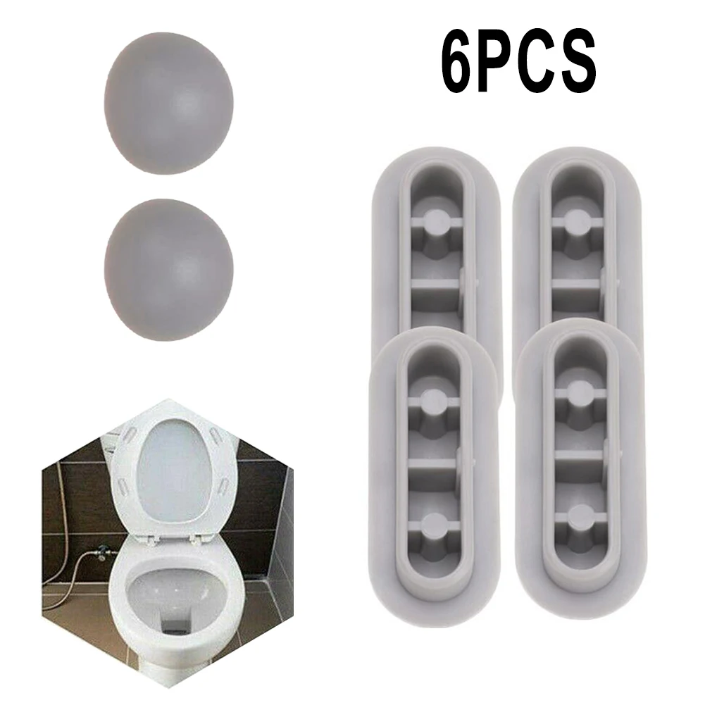 6pcs Toilet Lid Antislip Gasket Toilet Seat Shock-Proof Buffers Cushion Rubber Pad Cover Bumper Shock Bathroom Fixtures