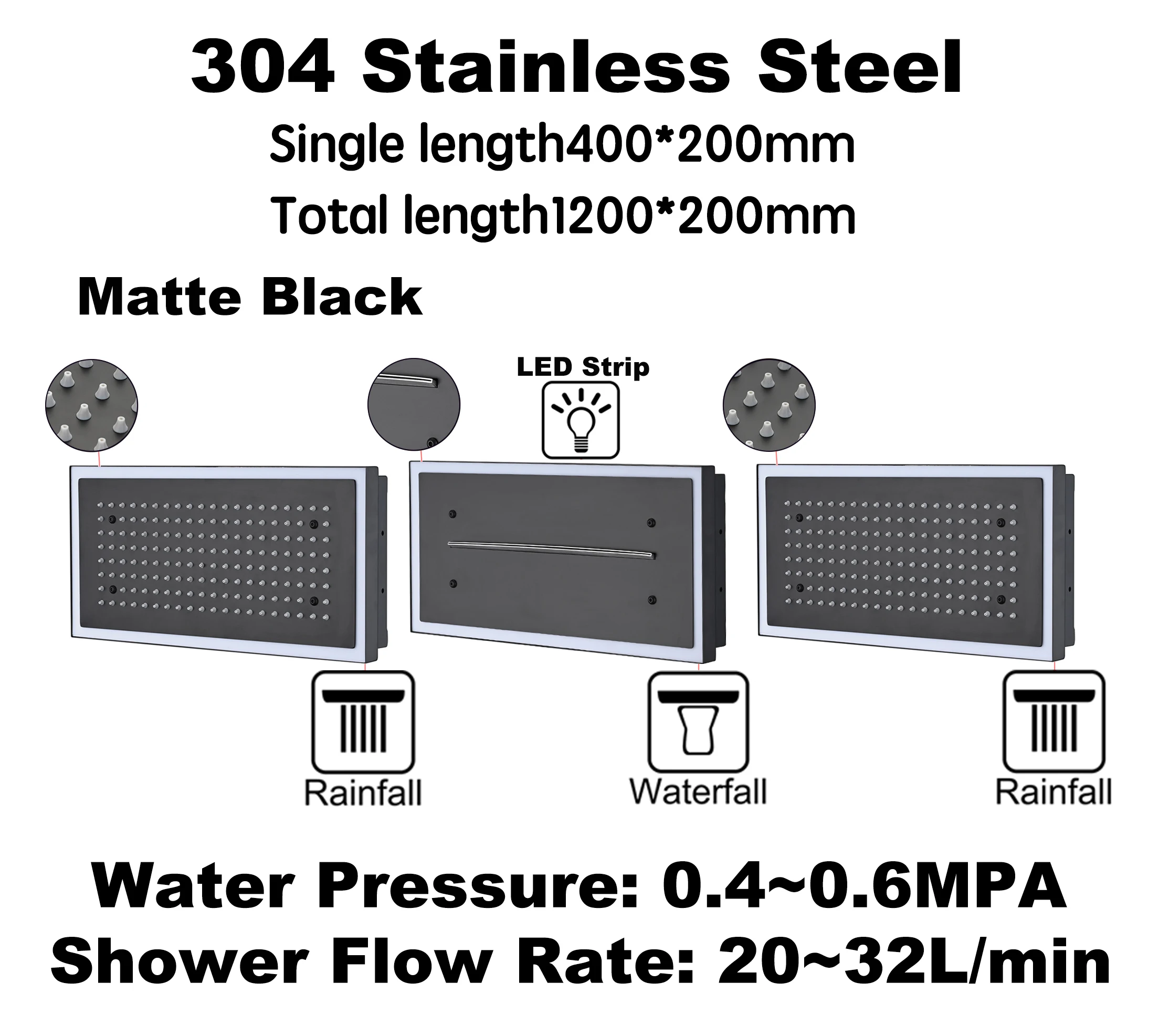 Gold Thermostatic Rainfall Shower Set System Wall Mount Complete Bathroom Mitigeur Douche Doré Columna Ducha Hidromasaje Dusche