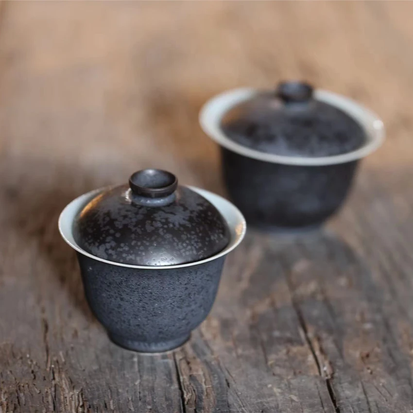 Gangshantang Handmade Bowl Covering  Set Porcelain Ancient Tree  Pu'er  Rock Tea Black Chinese