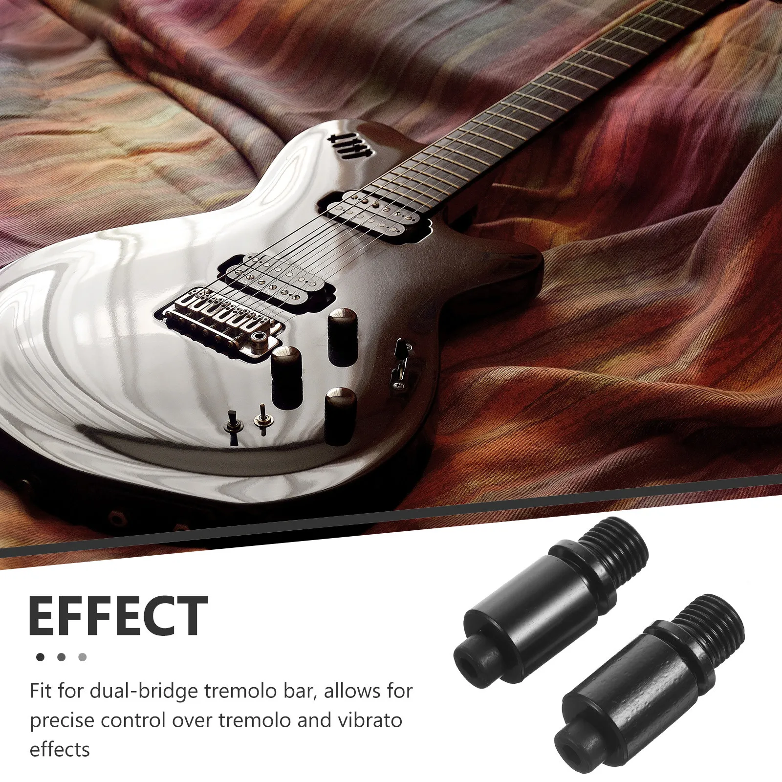 2Pcs Guitar Tremolo Arm Socket Solid Metal Whammy Bar Jack Precision Control Electric Guitar Parts Accessories