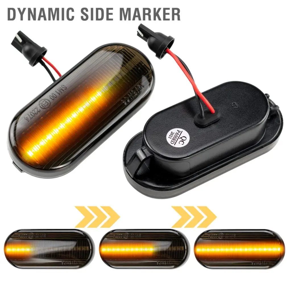 Dynamic Side Marker Light Side Signal Lights Canbus Number Plate Lamp White 6000K for SEAT Ibiza 2008-2017 SEAT Leon 1M 1P MK1 2