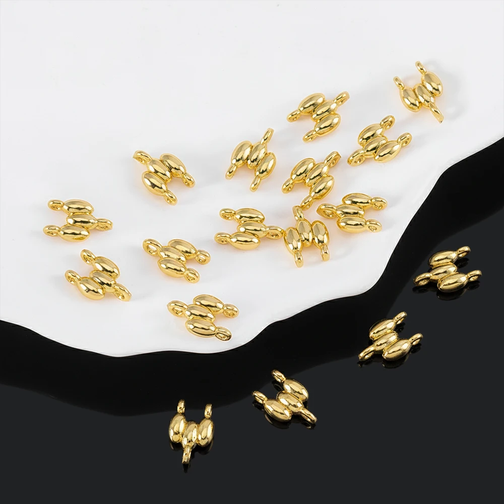 18K Gold Plated 2-row Connectors Brass Connectors For Jewelry Making For Bracelets Accessories DIY Necklaces Findings Wholesale