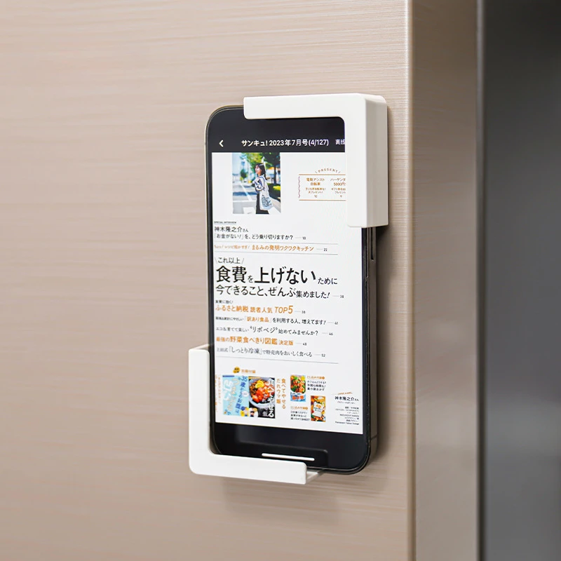 

Refrigerator Magnet Multi-purpose Shelf Kitchen Creative Shelf Magnetic Mobile Phone Stand New Tablet PC Household Storage Tools