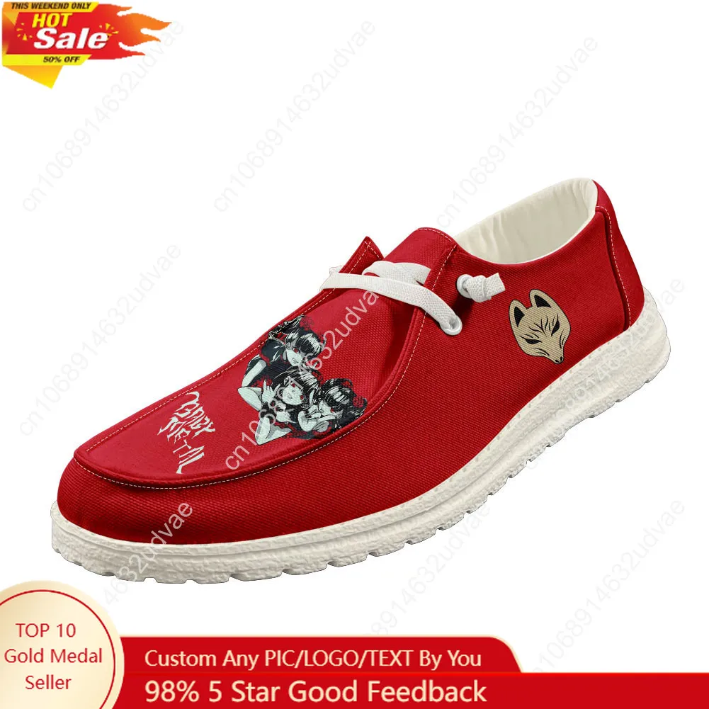 

Babymetal Japan Band Loafers Men Woman Youth Casual Shoes Hip-hop Rock Lightweight Flat Footwear Outdoor Customized Shoe White