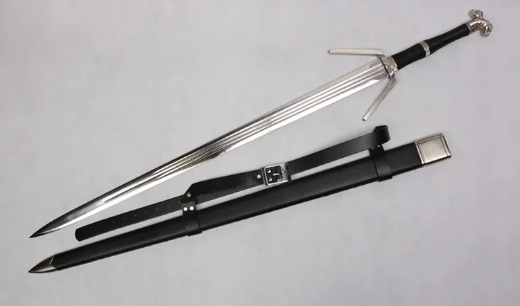 ウィッチャー3 ワイルドハント エアロンダイト 金属製 模造刀 西洋剣 美術品 金属製の刃120cm,ヨーロッパの中世の剣,ステンレス鋼,ビデオゲーム