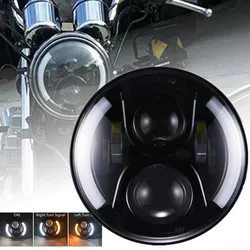 Motorcycle 7Inch Led Headlight Black For 93-08 Ducati Monster 1000 600 For Kawasaki Vulcan VN 500 750 800 900 1600 1700 1500