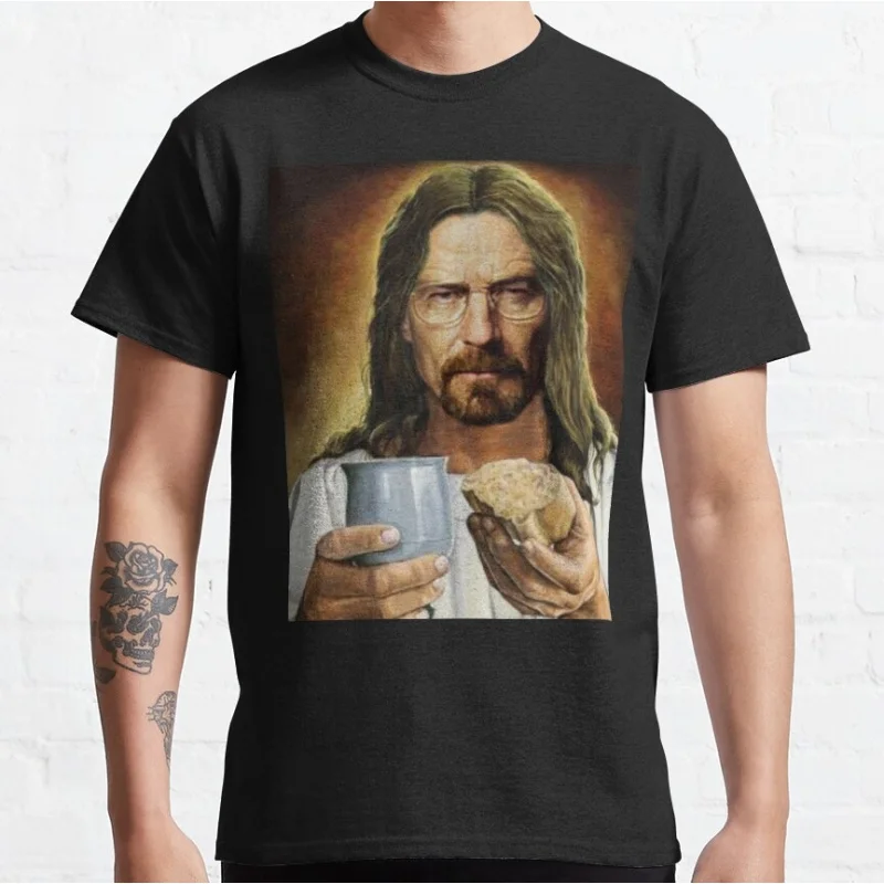 

Holy Heisenberg Vintage Crime Movie Breaking Bad Gift t shirt Men's 100% cotton O-Neck Short Sleeve Graphic clothes All size tee