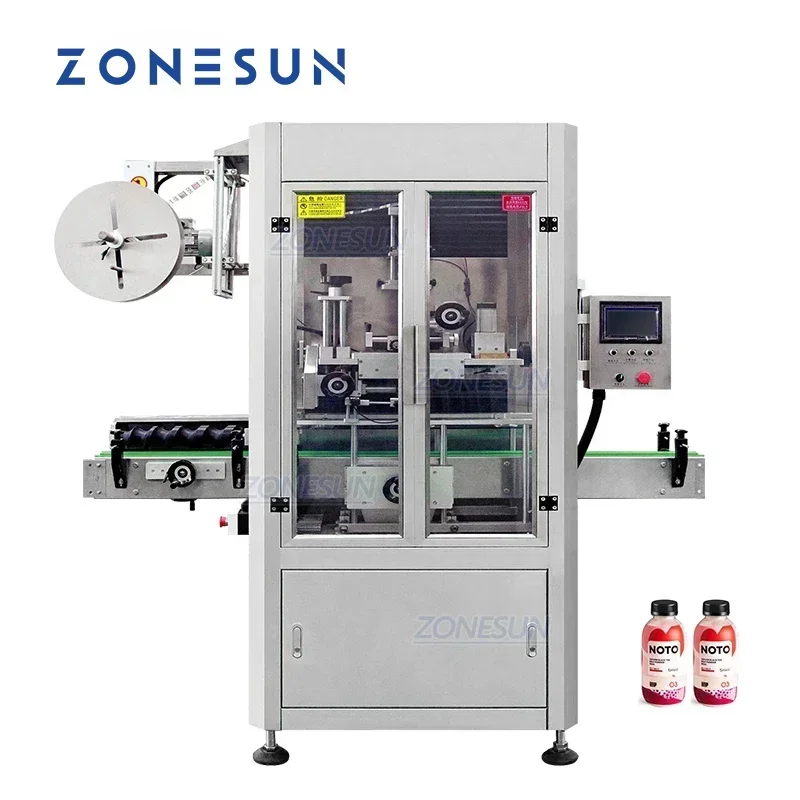 ZONESUN ZS-STB150 Automatic Plastic Bottle Sleeve Labeling Machine Line PET PVC Film Shrink Labeling Machine