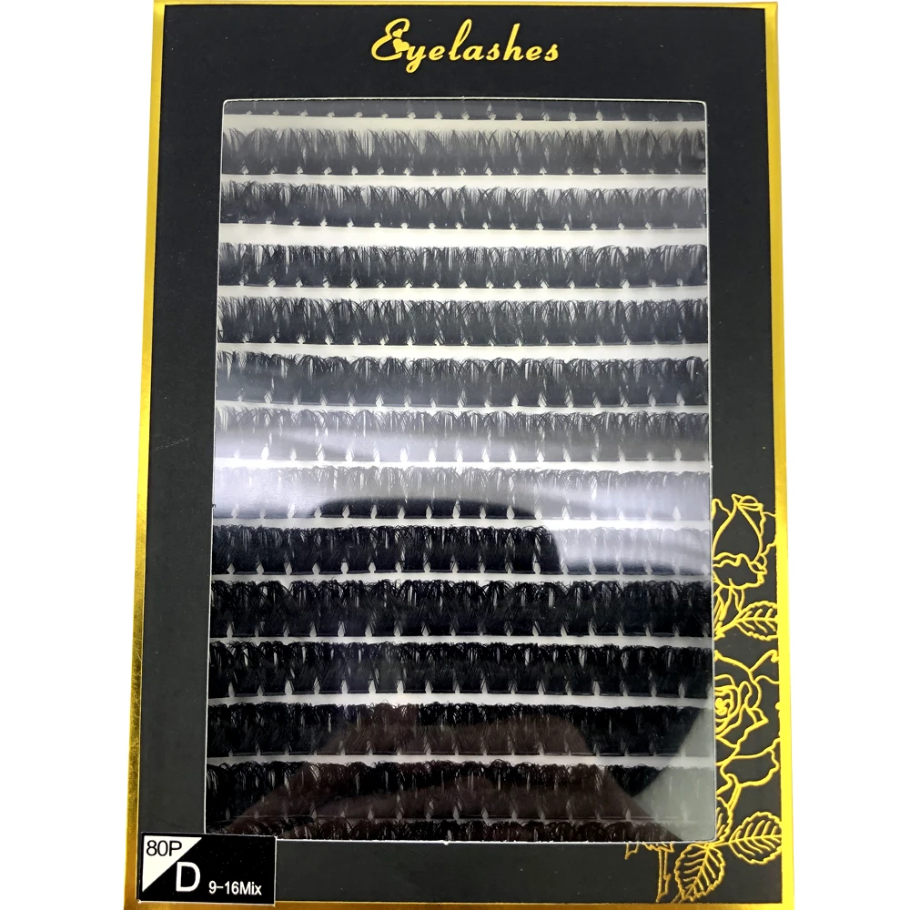60D/80D Mink Eyelashes 100/280 Clusters Eyelash Extension Natural Individual False Lashes Russian Volume Lash Makeup Cilia Cili