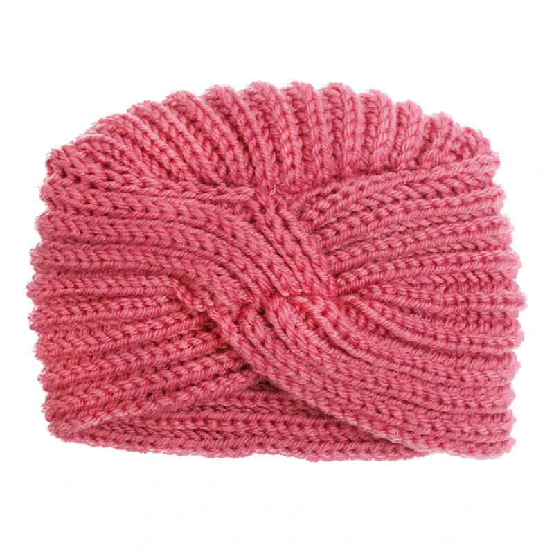 Knitted Newborn Beanie Baby Turban Hats for Girls Boys Autumn Winter Toddler Cap Kids Headwrap Infant Accessories 0-18M