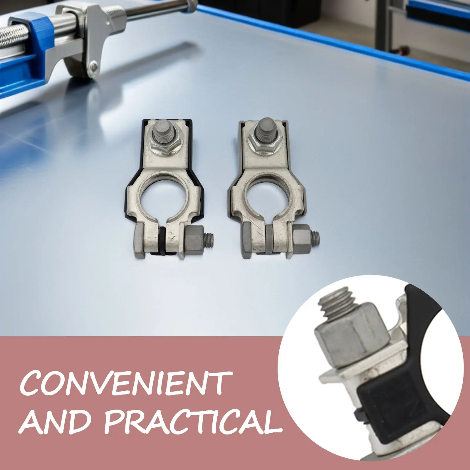 1 Pair Tinned Copper Battery Terminals for Car – High Conductivity, Corrosion-Resistant, Easy Installation