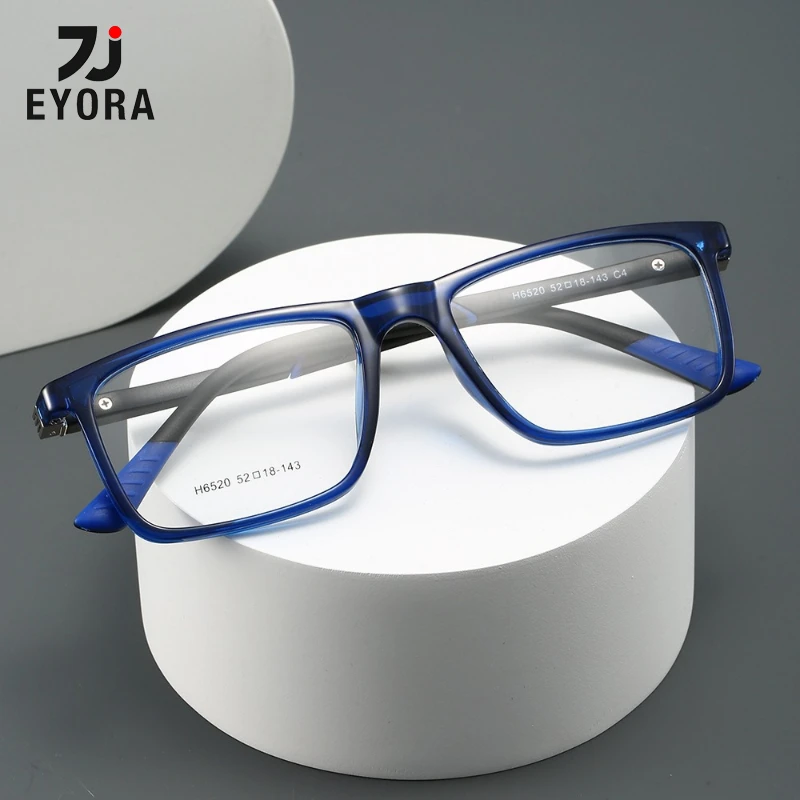 

EYORA Ultralight TR90 Comfortable Square Reading Glasses Anti Blue Light Myopia and Hyperopia Photochromic Prescription Eyewear