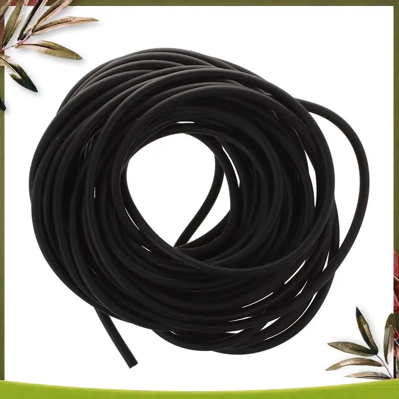 A08P-5X Tali Latihan Karet Elastis untuk Ketapel, Hitam 10M