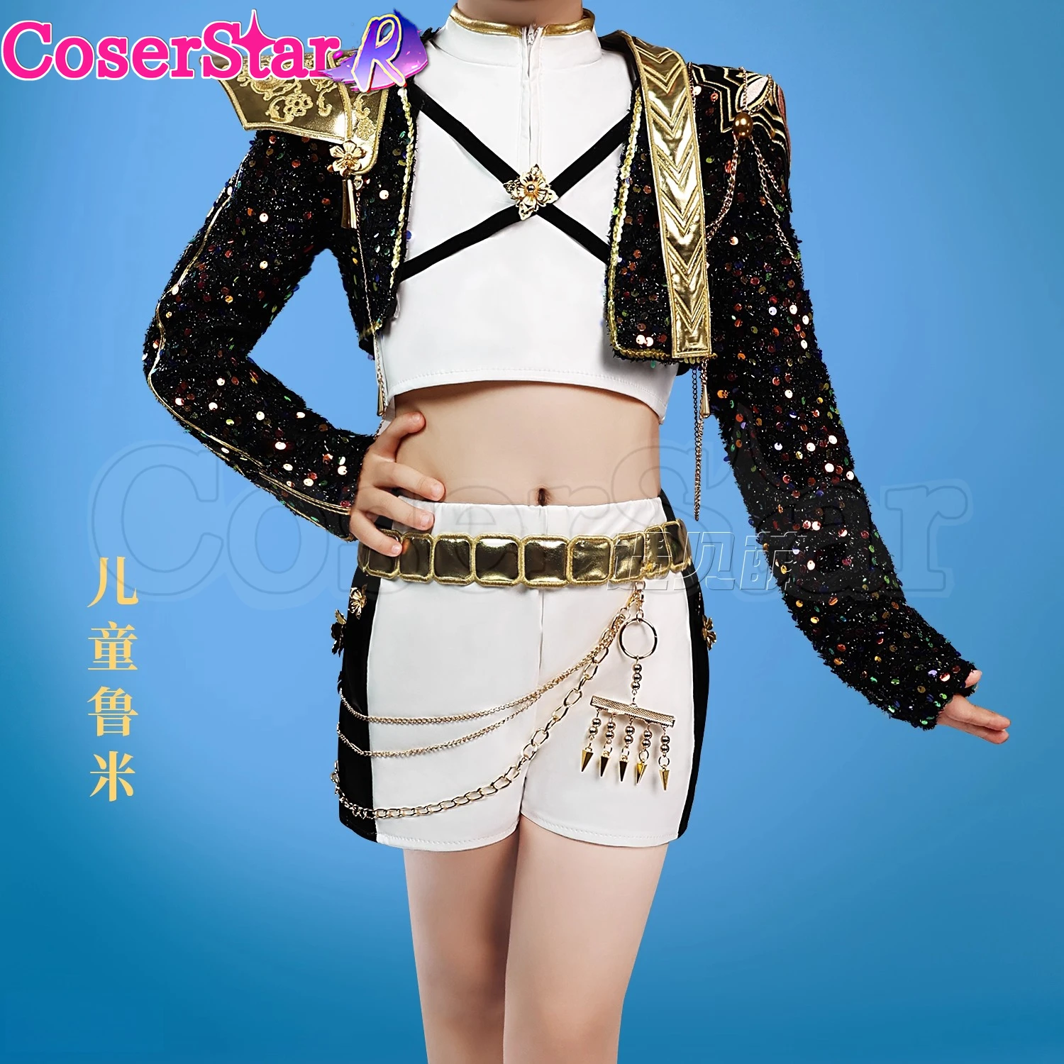 CoserStar-R HUNTR X Kpop Demon Hunters Zoey Rumi Mira colorido Cosplay disfraz peluca mujeres niñas niños adultos niños Cosplay vestido