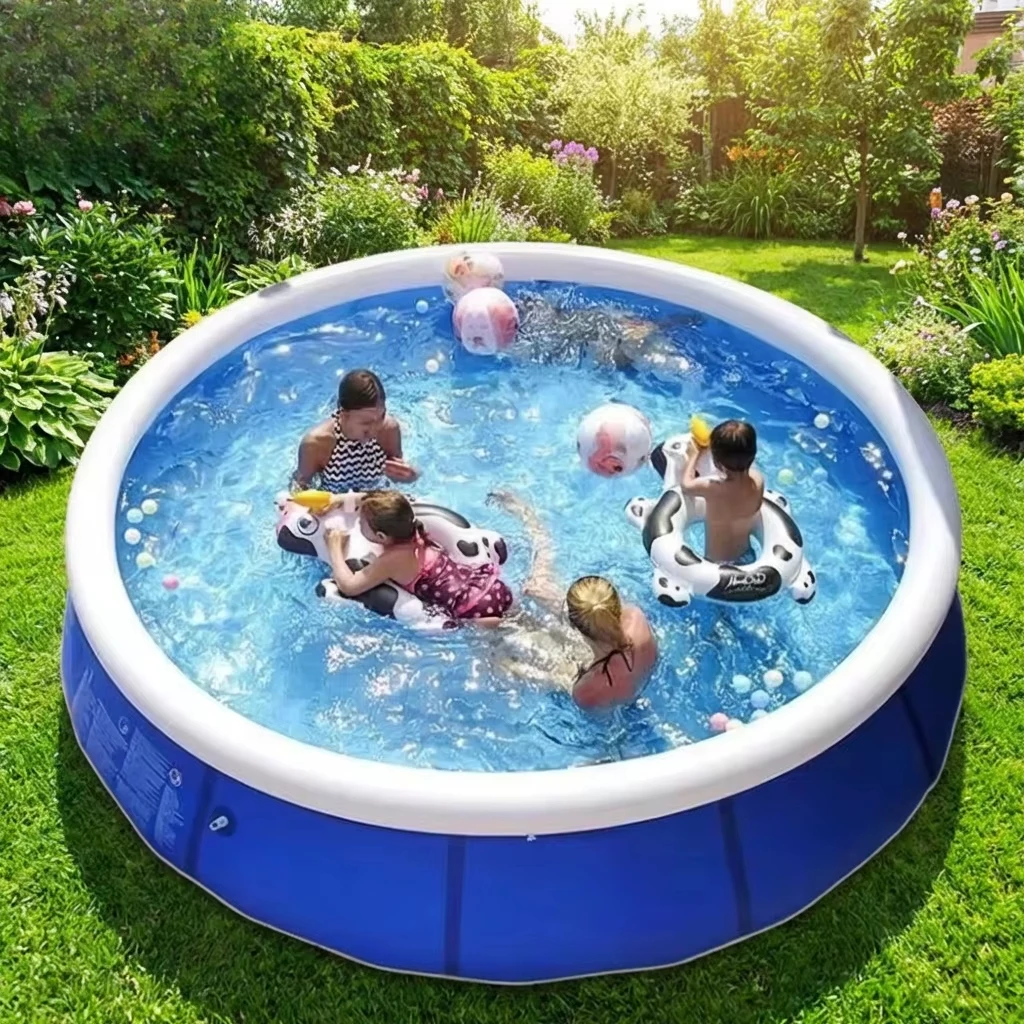 

Foldable Inflatable Swimming Pool for Children Outdoor Paddling Tank with Fence Household Sandpit-inflatable Ice Bathtub