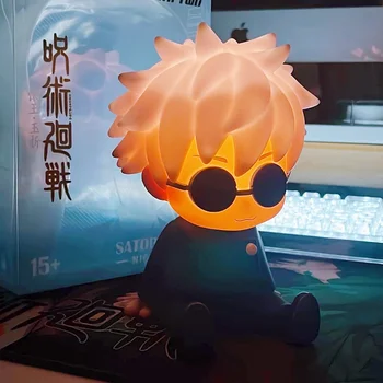 Action Jujutsu Kaisen Figure Satoru Gojo Night Light Figures Collectible Ornaments Pat Light Desk Night Lamp Bedroom Decor Gifts