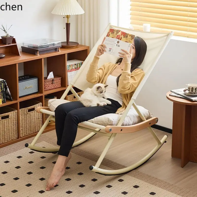 CZ Lunch Break Rocking Chair Adult Sleepable Recliner Chair Adults Balcony Home casual Sofa