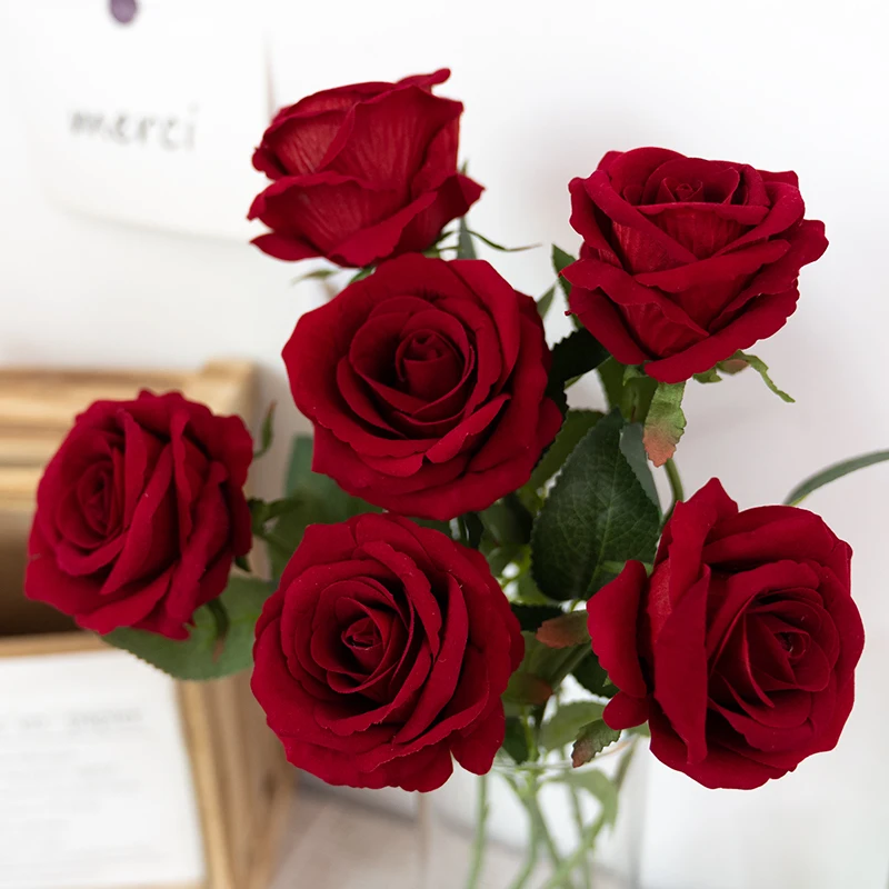 1/5 Stück Künstliche Rosenblüten für Heimdekoration, Vasen, Hochzeiten, Brautdekoration, Festivals, Valentinstag, DIY-Geschenk