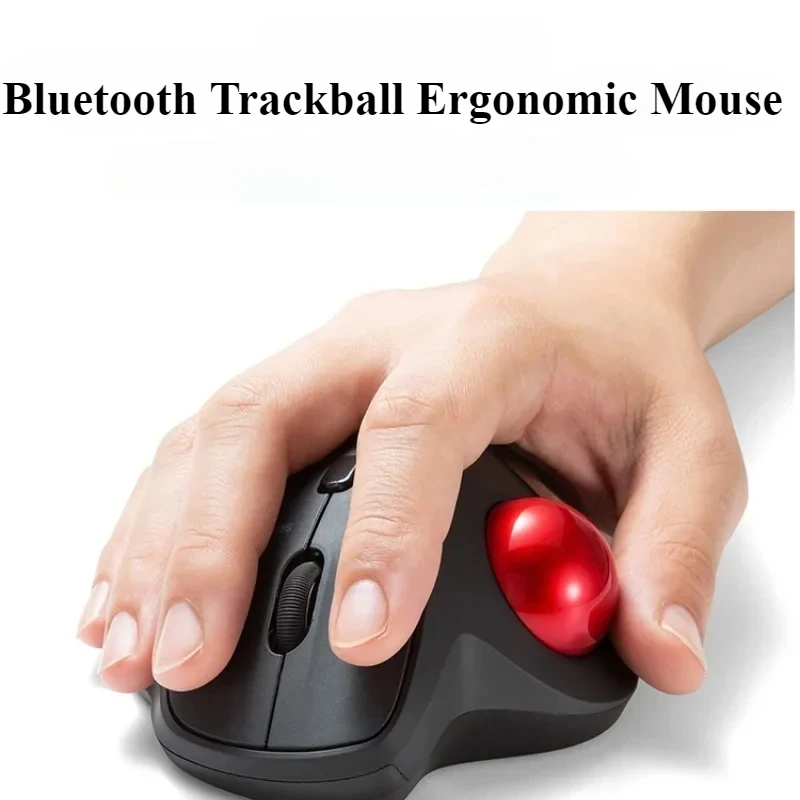 Sanwa Trackballs Wireless Mouse Silent Bluetooth with Tilt Wheel Ergonomic Art Design DPI Adjustable Office Mouse for Drawing