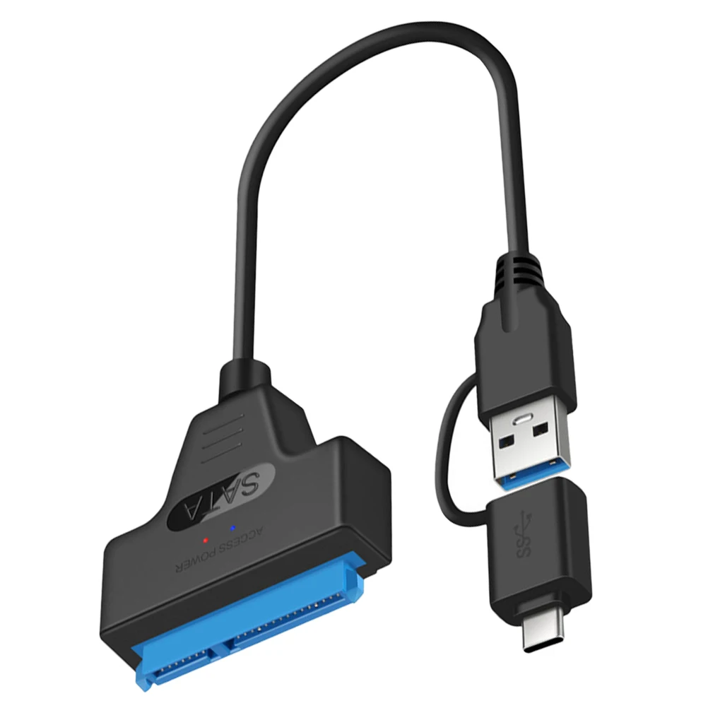 

Type-C USB3.0 High Speed Data Transfer Durable Hard Disk Connect Cable for Hard Disk Converter Cable Travel Black