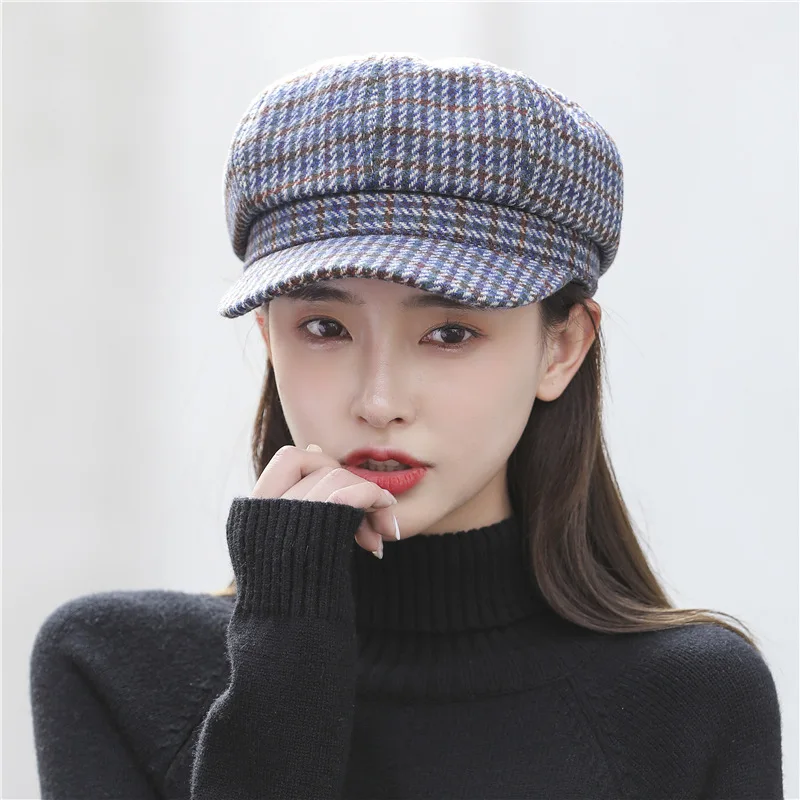 Hats For Women Winter Warm Age-reducing Fashion Beret Army Octagonal Cap Casual Peaked Cap Feminino Boina S54